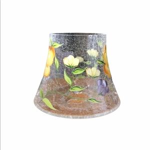 Floral Hand Painted Glass Candle Shade